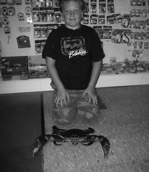 This massive 2.35kg mud crab was caught by Lachlan Arnold, 7, of Dora Creek. He and his father caught a smaller muddie and a couple of blue swimmers on the same outing.